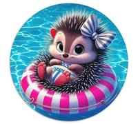 hérisson 1000 Pièces Puzzle Circulaire Arts créatifs Puzzles Classiques Puzzle Rond Créatif Jeu D'Intelligence Cadeaux 1000pcs (67.5x67.5cm)