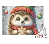 hérisson 1000 Pièces Xmas hérisson Puzzle Adulte Papier Recyclé Anti-Stress Difficile pour Experts Livraison Rapide avec Affiche Guide 70x50cm/1000pcs