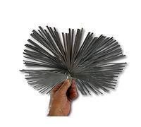 Hérisson Acier Plat carré | 350 x 350 mm | Embout Acier fileté M12*1,75mm | Ramonage conduits Non gainés | Cheminées chaudières poeles canalisations | Adaptable Tous Types de Cannes | Kibros 4EC35