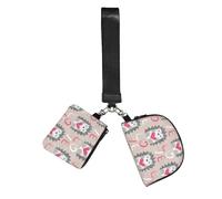 Hérisson au cœur tendre,Sacoche de poignet pour sports de plein air, porte-monnaie portable, pochette portefeuille avec porte-clés détachable