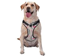 Hérisson avec Un cœur d'amour,Harnais pour Animaux de Compagnie, Harnais réfléchissant réglable pour Chien,S