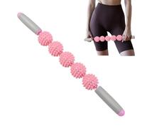 Hérisson Balle à picots pour soulager les muscles, bâton de massage - Point de déclenchement des tissus profonds, 52,5 cm x 6 cm x 6 cm + surface texturée rouge, moulage polymère PVC écologique - pour