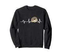 Hérisson Battement de Cœur ECG Ligne de Pouls pour Amis Fans Sweatshirt