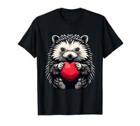 Hérisson câlin cœur Saint-Valentin amour hérisson T-Shirt