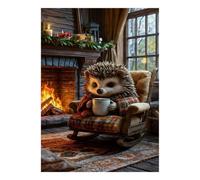 Hérisson Cheminée Chaise 1000pcs Mini Puzzle pour Famille Difficile