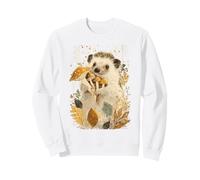 Hérisson d'automne Tenant des Champignons dans Une scène Rustique de forêt Sweatshirt
