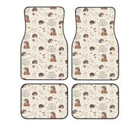 Hérisson des prés,Lot de 4 Tapis de Sol pour Voiture, Tapis de Sol antidérapants pour véhicule