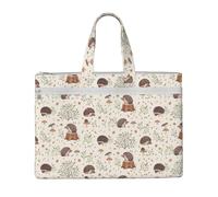 Hérisson des prés,Sac à documents en toile avec fermeture éclair, sac fourre-tout, porte-documents pour l'école et le bureau