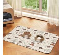 Hérisson des prés,Tapis d'alimentation pour Animaux de Compagnie, Sets de Table en Cuir PU pour Chats et Chiens,30x45cm