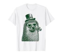 Hérisson drôle avec Lunettes de Soleil Trèfle Jour de la St Patrick T-Shirt