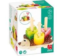 Herisson empilable en bois Multicolore G