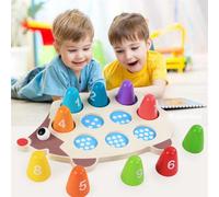 Hérisson En Bois, Outil D'Apprentissage Des Maths, Jeux De Nombres Assortis, Puzzle, Jouet Éducatif Montessori, Cadeaux D'Anniversaire