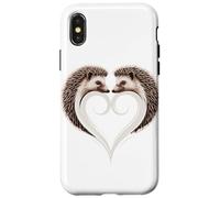 Hérisson En Forme de Cœur Hérissons Coque pour iPhone X/XS