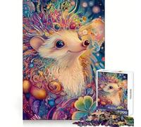 Hérisson fantaisiste dans Un Paysage onirique Puzzle de 1000 pièces pour Adultes Concentration, détente, Amusement, découpe Lisse Cadeau Festif (38x26cm)
