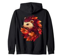 Hérisson Feuilles Automne Automne Nature Amoureux Animal Forêt Mignon Sweat à Capuche