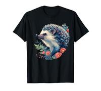 Hérisson frais avec des fleurs printanières pour le printemps T-Shirt