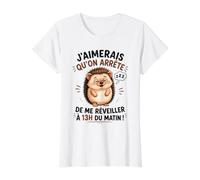 Hérisson Humour - J’Aimerais Qu’on Arrête De Me Réveiller T-Shirt Graphique avec Valeur