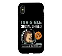 Hérisson introverti Antisocial Mignon - Bouclier Social Invisible Coque pour iPhone X/XS