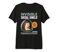 Hérisson introverti Antisocial Mignon - Bouclier Social Invisible T-Shirt Haut de Gamme