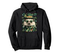 Hérisson Irlandais avec Lunettes de Soleil Trèfle pour la Saint-Patrick Sweat à Capuche