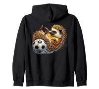 Hérisson Joueur de Football Balle de Frappe Sports Animaux Sweat à Capuche