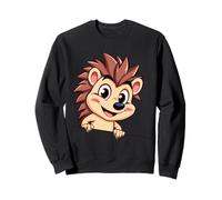 Hérisson Joyeux Qui Regarde - Style Dessin animé Mignon Sweatshirt