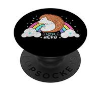 Hérisson Little Colorful Rainbow Forest Star Animal Graphic PopSockets PopGrip Adhésif