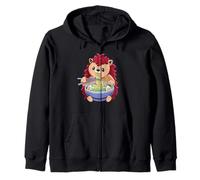 Hérisson Mangeant Ramen Nouilles Kawaii Mignon drôle Sweat à Capuche