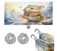 HéRisson Mignon Aquarelle EnneigéE Hamac D'extéRieur Portable LéGer pour Camping Voyages Plage