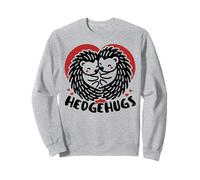 Hérisson mignon étreignant « Hedgehugs » cœurs pour la Saint-Valentin Sweatshirt