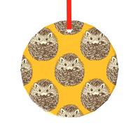 Hérisson Mignon, Pendentif Rond en Verre, décoration Suspendue pour cheminée de Noël