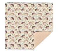 Hérisson mignon safari safari tapis de jeu en mousse souple pour intérieur et extérieur non toxique rembourré pour bébé nourrisson, 127 x 127 cm