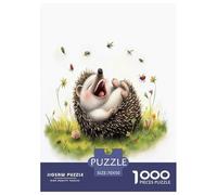 hérisson Puzzle 1000 Pieces Cadeau Unique Jeu Éduchatif Challenge Toy À De Qualité Supérieure Peinture Art pour Adultes Et Enfants 70x50cm/1000pcs