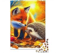 hérisson Puzzle 1000 Pieces Cadeau Unique Jeu Éduchatif Challenge Toy À De Qualité Supérieure Peinture Art pour Adultes Et Enfants À Partir De 12 Ans 1000pcs (75x50cm)