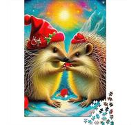 hérisson Puzzle 1000 Pièces Cadeau Unique Jeu Éduchatif Challenge Toy À De Qualité Supérieure Peinture Art pour Adultes Enfants 1000pcs (75x50cm)