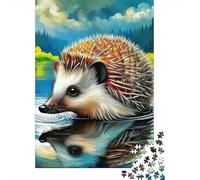 hérisson Puzzle 1000 Pièces Cadeau Unique Jeu Éduchatif Défi Jouet À De Qualité Supérieure Peinture Art pour Adultes Et Enfants À Partir De 14 Ans 1000pcs (75x50cm)