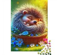 hérisson Puzzle 1000 Pieces Cadeau Unique Jeu Éduchatif Défi Jouet À De Qualité Supérieure Peinture Art pour Adultes Et Enfants À Partir De 14 Ans 1000pcs (75x50cm)