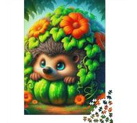 hérisson Puzzle 1000 Pièces Cadeau Unique Jeu Éduchatif Défi Jouet À De Qualité Supérieure Peinture Art pour Adultes Et Enfants 1000pcs (75x50cm)