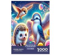 hérisson Puzzle 1000 Pièces Cadeau Unique Jeu Éduchatif Défi Jouet À De Qualité Supérieure Peinture Art pour Adultes Et Enfants À Partir De 14 Ans 38x26cm/1000pcs