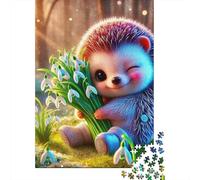 hérisson Puzzle 1000 Pièces Educa Jouet en Bois Cadeau Unique De l'art De La Décoration Jeu Éduchatif Challenge Toy pour Adultes Et Enfants À Partir De 12 Ans 1000pcs (75x50cm)