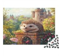 hérisson Puzzle 1000 Pièces Educa Jouet en Bois Jeu D'Intelligence Décoration Intérieure Jardin du château Jeu Éducatif Challenge Toy Adultes Et Enfants À Partir De 14 Ans 1000pcs (75x50cm)