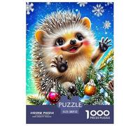 hérisson, Puzzle De 1000 Pièces, Activité Cérébrale Immersive Améliorant Observation Raisonnement Et Endurance, Moment Agréable pour Se Détendre Ou Se Challenger, Adapté Aux 12 Ans Et Plus, 52x38cm/