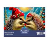 hérisson, Puzzle De 1000 Pièces, Activité Cérébrale Immersive Améliorant Observation Raisonnement Et Endurance, Moment Agréable pour Se Détendre Ou Se Challenger, Adapté Aux 12 Ans Et Plus, 38x26cm/