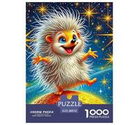 hérisson, Puzzle De 1000 Pièces, Activité Cérébrale Immersive Améliorant Observation Raisonnement Et Endurance, Moment Agréable pour Se Détendre Ou Se Challenger, Adapté Aux 12 Ans Et Plus, 52x38cm/