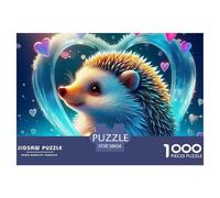 hérisson, Puzzle De 1000 Pièces, Activité Familiale Engageante Favorisant Coopération Communichation Et Moments Partagés, Parfait pour Soirées Ou Week-Ends en Famille, Adapté Aux 12 Ans Et Plus, 38x2