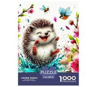 hérisson, Puzzle De 1000 Pièces, Activité Familiale Engageante Favorisant Coopération Communichation Et Moments Partagés, Parfait pour Soirées Ou Week-Ends en Famille, Adapté Aux 12 Ans Et Plus, 52x3