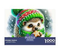 hérisson, Puzzle De 1000 Pièces, Activité Intellectuelle Captivante Favorisant Attention, Logique Et Endurance, Passe-temps Relaxant Offrant Sentiment D’accomplissement Personnel, Adapté Aux 12 Ans Et