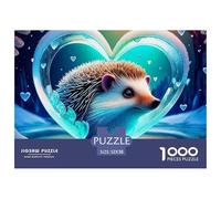 hérisson, Puzzle De 1000 Pièces, Activité Ludique Et Esthétique Culminant en Un Élément Décoratif Attrayant, Combinant Plaisir, Créativité Et Valeur D’Exposition, Adapté Aux 12 Ans Et Plus, 52x38cm/