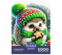 hérisson, Puzzle De 1000 Pièces, Construction Artistique Captivante Menant À Un Résultat Décoratif Élégant, Ajout Raffiné Et Original Pour Salons, Chambres Ou Espaces Communs, Adapté Aux 12 Ans Et Plu
