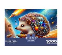 hérisson, Puzzle De 1000 Pièces, Défi De Réflexion Captivant Offrant Plaisir Et Détente, Activité Agréable pour Moments Solitaires Ou Partagés, Adapté Aux 12 Ans Et Plus, 38x26cm/1000pcs